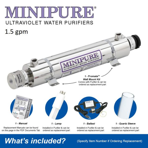 MINIPURE® UV Water Purifiers 1–9 Gallons Per Minute (GPM) Hot on Sale