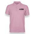 A350 Flat Text Designed  WOMEN  Polo T-Shirts Online Sale