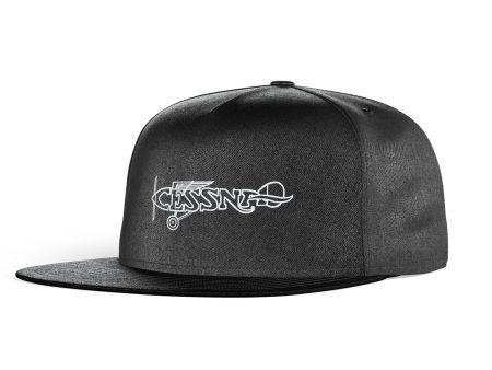 Special Cessna Text Designed Snapback Caps & Hats Discount