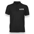 A319 Flat Text Designed  WOMEN  Polo T-Shirts Online now