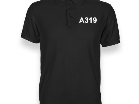 A319 Flat Text Designed  WOMEN  Polo T-Shirts Online now