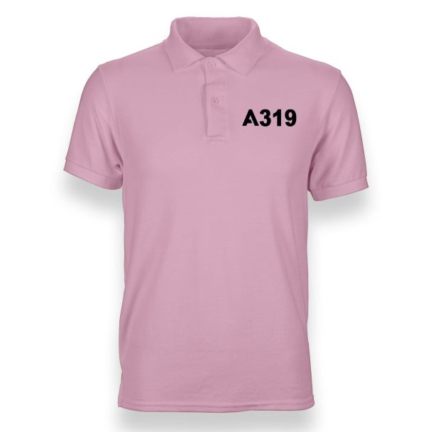 A319 Flat Text Designed  WOMEN  Polo T-Shirts Online now