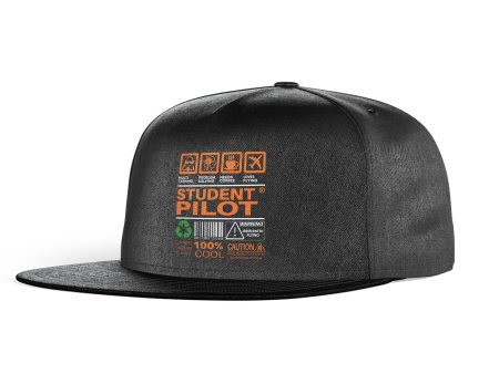 Student Pilot Label Designed Snapback Caps & Hats Online Hot Sale