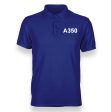 A350 Flat Text Designed  WOMEN  Polo T-Shirts Online Sale