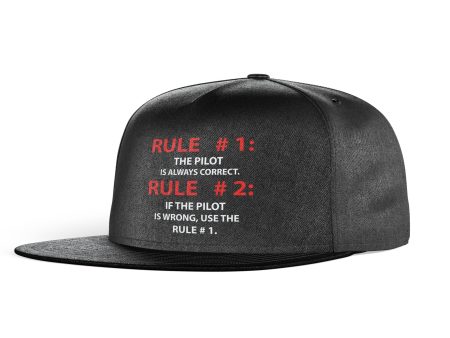 Rule 1 - Pilot is Always Correct Designed Snapback Caps & Hats Sale