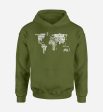 World Map (Text) Designed Hoodies Discount