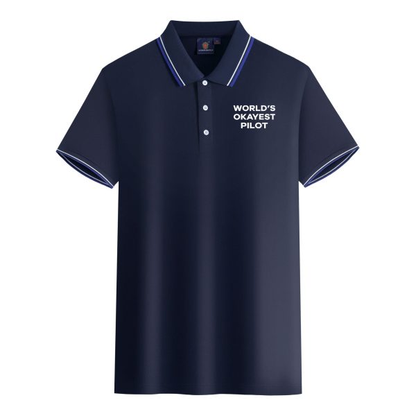 World s Okayest Pilot Designed Stylish Polo T-Shirts For Discount