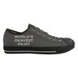 World s Okayest Pilot Designed Canvas Shoes (Women) Fashion