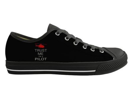 Trust Me I m a Pilot (Helicopter) Designed Canvas Shoes (Women) Online Sale