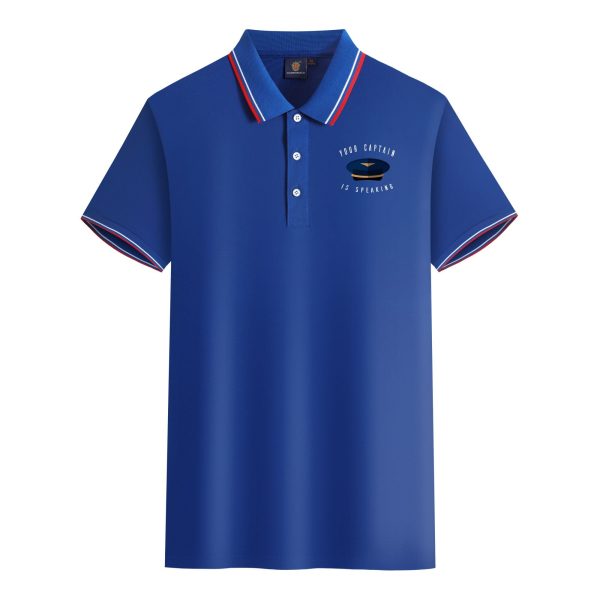 Your Captain Is Speaking Designed Stylish Polo T-Shirts For Sale