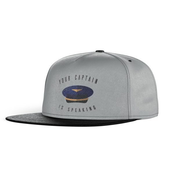 Your Captain Is Speaking Designed Snapback Caps & Hats Discount