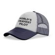 World s Okayest Pilot Designed Trucker Caps & Hats Online