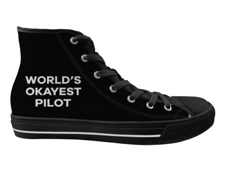 World s Okayest Pilot Designed Long Canvas Shoes (Women) For Cheap