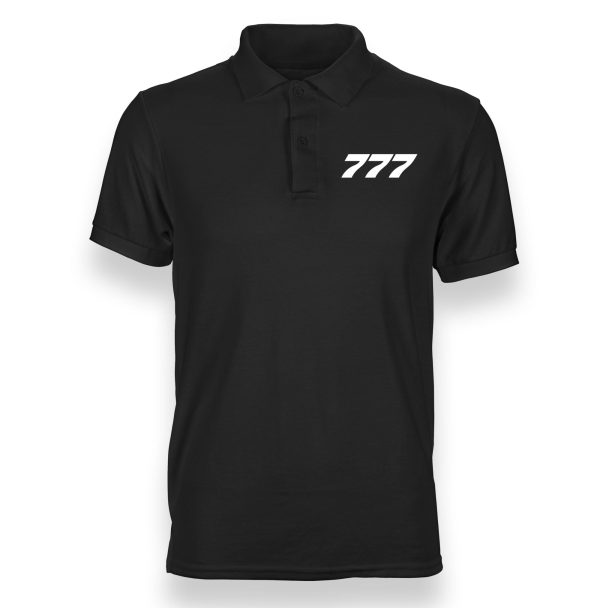 777 Flat Text Designed  WOMEN  Polo T-Shirts on Sale