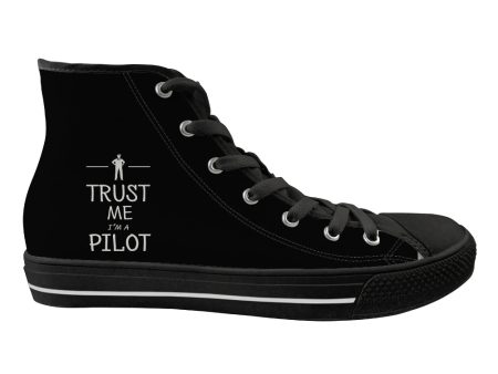 Trust Me I m a Pilot Designed Long Canvas Shoes (Women) Online now