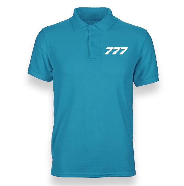 777 Flat Text Designed  WOMEN  Polo T-Shirts on Sale