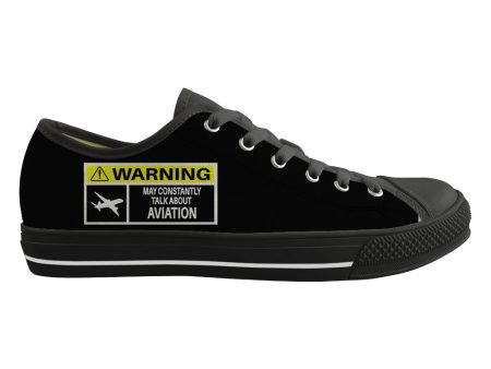 Warning May Constantly Talk About Aviation Designed Canvas Shoes (Women) For Discount