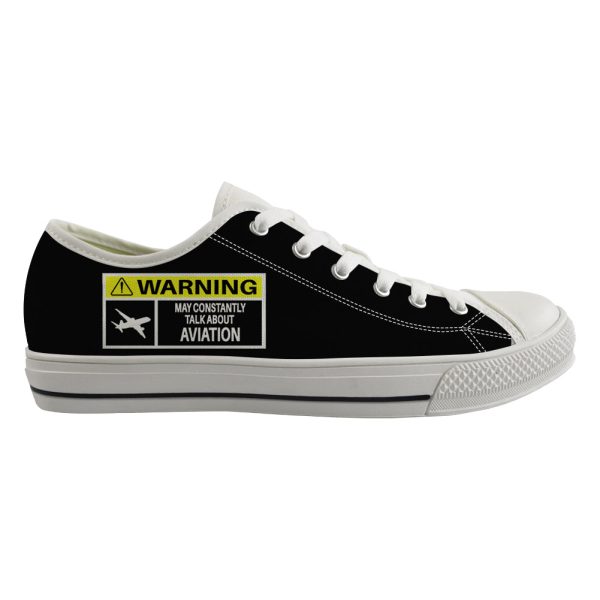 Warning May Constantly Talk About Aviation Designed Canvas Shoes (Men) Online