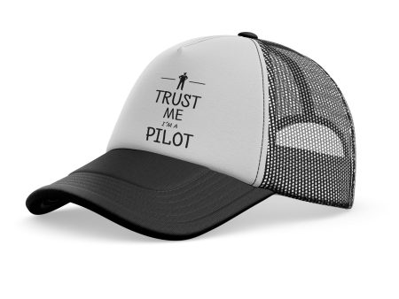 Trust Me I m a Pilot Designed Trucker Caps & Hats Online