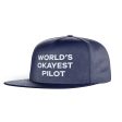 World s Okayest Pilot Designed Snapback Caps & Hats Cheap