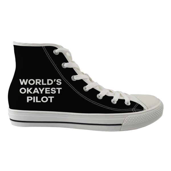 World s Okayest Pilot Designed Long Canvas Shoes (Women) For Cheap