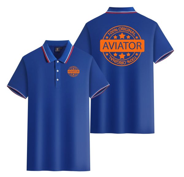 100 Original Aviator Designed Stylish Polo T-Shirts (Double-Side) Discount