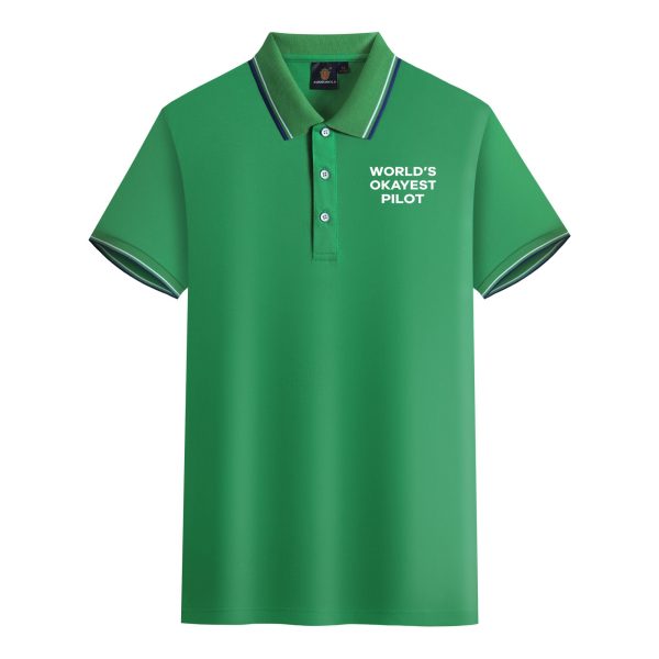 World s Okayest Pilot Designed Stylish Polo T-Shirts For Discount