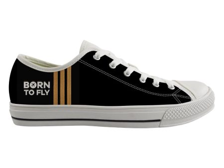 Born To Fly 3 Lines Designed Canvas Shoes (Women) Online