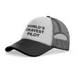 World s Okayest Pilot Designed Trucker Caps & Hats Online