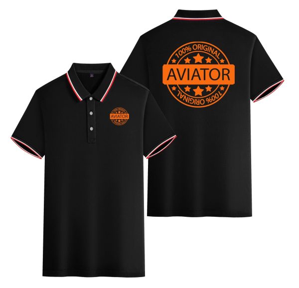 100 Original Aviator Designed Stylish Polo T-Shirts (Double-Side) Discount