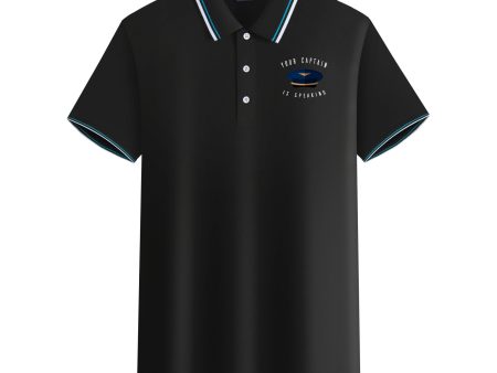 Your Captain Is Speaking Designed Stylish Polo T-Shirts For Sale