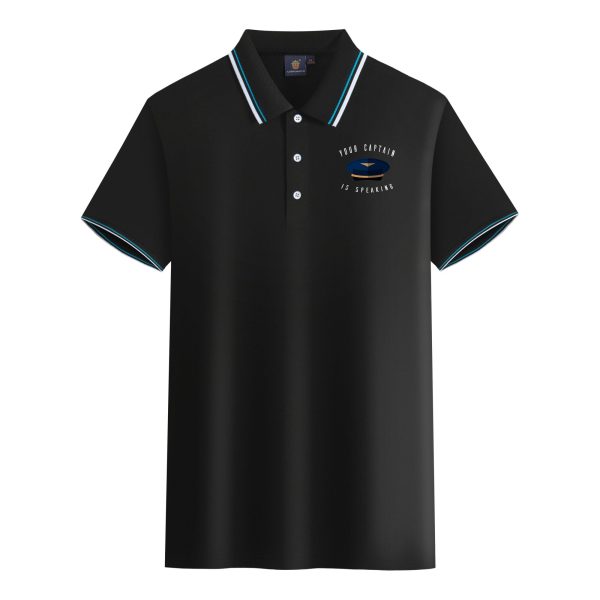 Your Captain Is Speaking Designed Stylish Polo T-Shirts For Sale