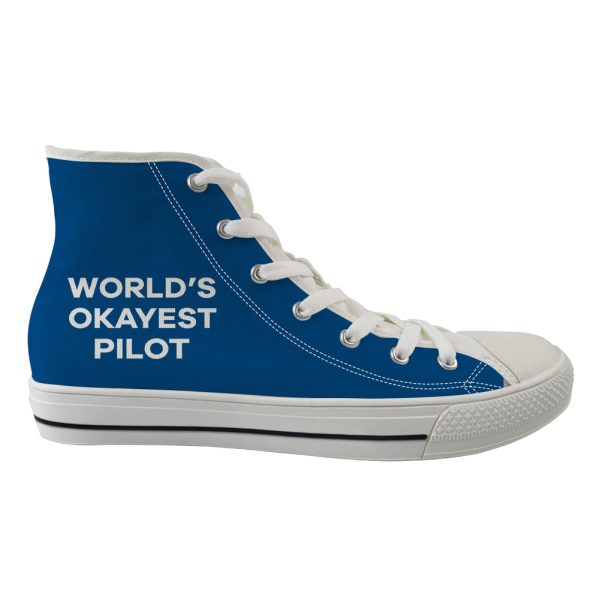 World s Okayest Pilot Designed Long Canvas Shoes (Women) For Cheap