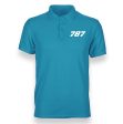 787 Flat Text Designed  WOMEN  Polo T-Shirts Online