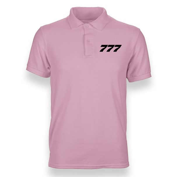 777 Flat Text Designed  WOMEN  Polo T-Shirts on Sale