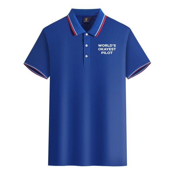 World s Okayest Pilot Designed Stylish Polo T-Shirts For Discount