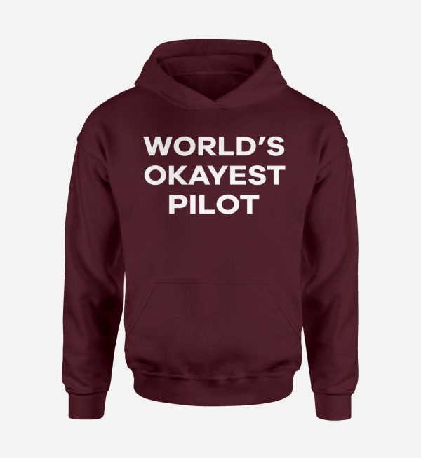 World s Okayest Pilot Designed Hoodies Cheap