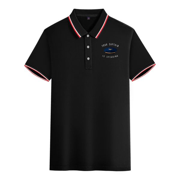 Your Captain Is Speaking Designed Stylish Polo T-Shirts For Sale