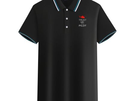 Trust Me I m a Pilot (Helicopter) Designed Stylish Polo T-Shirts Fashion