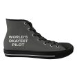 World s Okayest Pilot Designed Long Canvas Shoes (Men) Discount