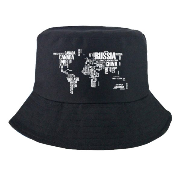 World Map (Text) Designed Summer & Stylish Hats For Sale