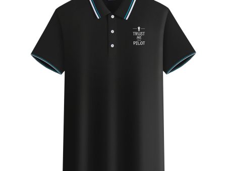 Trust Me I m a Pilot Designed Stylish Polo T-Shirts Supply