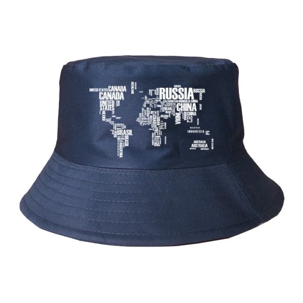 World Map (Text) Designed Summer & Stylish Hats For Sale